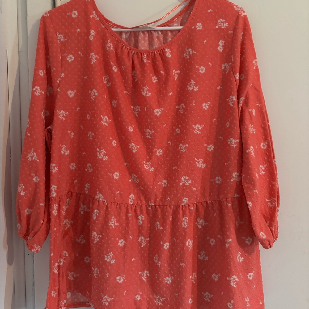 Style & Co. Coral Floral Kids Dress